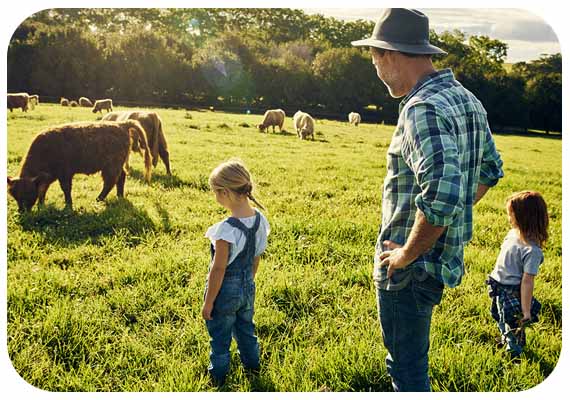 Image of a farm family